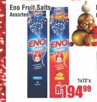 Devland Cash And Carry Eno Fruit Salts Assorted 1x72's offer