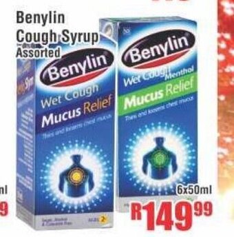 Benylin Cough Syrup Assorted 6x50ml