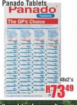 Devland Cash And Carry Panado Tablets 48x2's offer