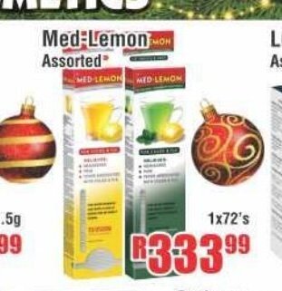 Med Lemon Assorted 1x72's