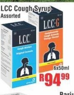 LCC Cough Syrup Assorted 6x50ml