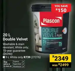 Builders Warehouse Plascon Double Velvet offer