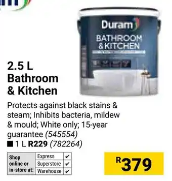 Builders Warehouse Duram Bathroom & Kitchen offer