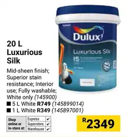 Builders Warehouse Dulux Luxurious Silk offer