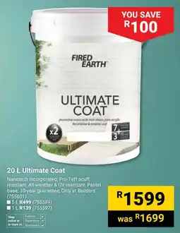 Builders Warehouse Fired Earth Ultimate Coat offer