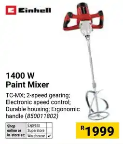 Builders Warehouse Einhell 1400 W Paint Mixer offer