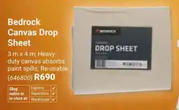 Builders Warehouse Bedrock Canvas Drop Sheet offer