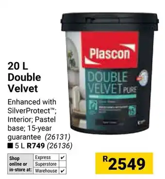 Builders Warehouse Plascon Double Velvet offer