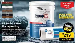 Builders Warehouse Fired Earth Hydro Force Waterproofing offer