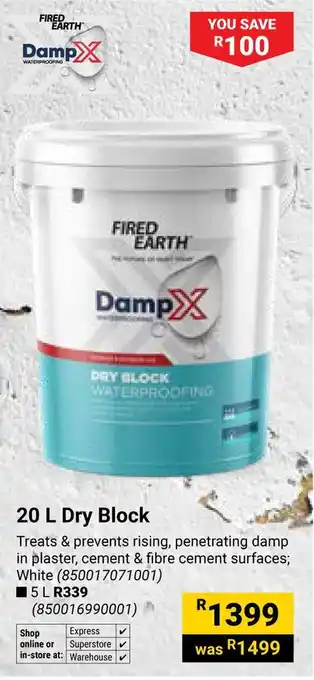 Builders Warehouse Fired Earth Dry Block offer