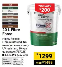 Builders Warehouse Fired Earth Fibre Force offer