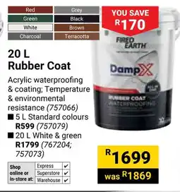 Builders Warehouse Fired Earth Rubber Coat offer