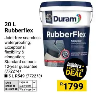 Builders Warehouse Duram Rubberflex offer