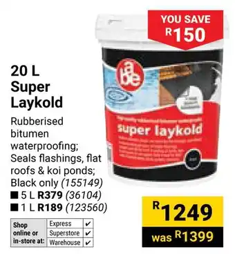 Builders Warehouse Super Laykold offer