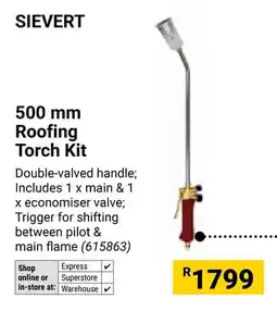 Builders Warehouse Sievert Roofing Torch Kit offer