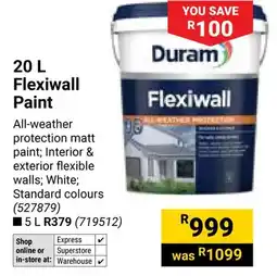 Builders Warehouse Duram Flexiwall Paint offer