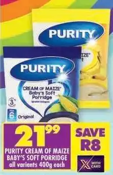 Shoprite Purity Cream of Maize Baby's Soft Porridge offer