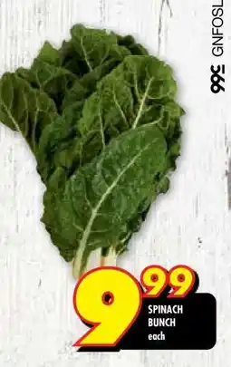 Shoprite Spinach bunch offer