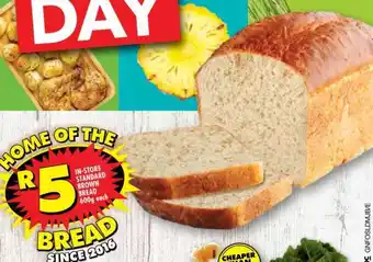 Shoprite IN-STORE STANDARD BROWN BREAD 600g offer