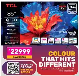 Game TCL 85'' QLED Google TV offer