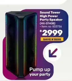 Game Sound Tower High Power Party Speaker (MX-ST40B) offer