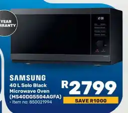 Game Samsung 40 L Solo Black Microwave Oven (MS40DG5504AGFA) offer