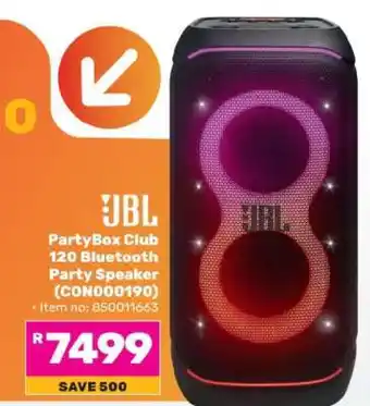Game JBL Partybox Club 120 Bluetooth Party Speaker offer
