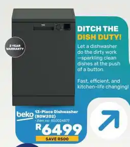 Game Beko 13-Place Dishwasher (BDW202) offer