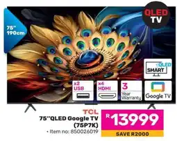Game TCL 75QLED Google TV (75P7K) offer