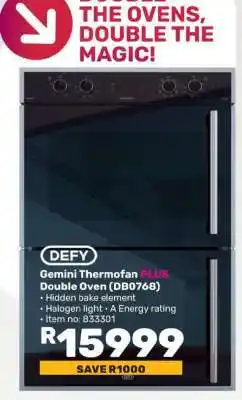 Game Gemini Thermofan PLUS Double Oven (DB0768) offer
