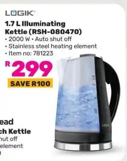 Game LOGIK 1.7 L Illuminating Kettle (RSH-080470) offer