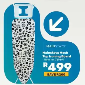 Game Mainstays Mesh Top Ironing Board offer