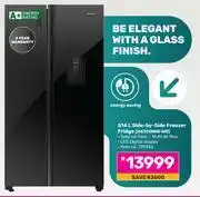 Game Hisense 514Ltr Side-By-Side Freezer Fridge H670SMIB WD offer