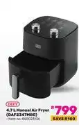 Game Defy 4.7Ltr Manual Air Fryer DAF2347MBG offer
