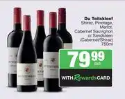 Spar Tops Du Toitskloof Shiraz,Pinotage,Merlot,Cabernet Sauvignon Or Sandsteen Cabernet/Shiraz-750ml Each offer