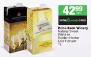 Spar Tops Robertson Winery Natural Sweet White Or Golden Nectar Late Harvest-1L Each offer