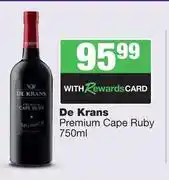 Spar Tops De Krans Premium Cape Ruby-750ml offer