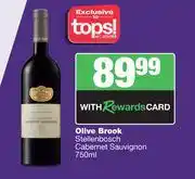 Spar Tops Olive Brook Stellenbosch Cabernet Sauvignon-750ml offer