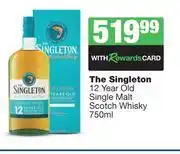 Spar Tops The Singleton 12 Year Old Single Malt Scotch Whisky-750ml offer