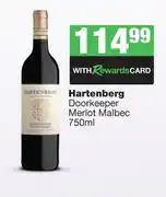 Spar Tops Hartenberg Doorkeeper Merlot Malbec-750ml offer