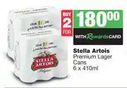 Spar Tops Stella Artois Premium Lager Cans-For 2 x 6 x 410ml offer