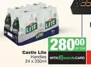 Spar Tops Castle Lite Handies-24 x 330ml Per Case offer