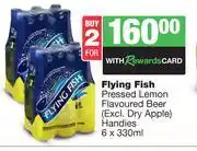 Spar Tops Flying Fish Pressed Lemon Flavoured Beer Handies-For 2 x 6 x 330ml offer