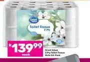 Game Great Value 2 Ply Toilet Tissue Rolls 24 Pack-Each offer