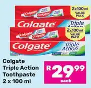 Game Colgate Triple Action Toothpaste-2 x 100ml offer