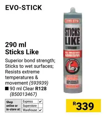 Builders Warehouse Evo-stick Sticks Like offer