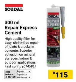 Builders Warehouse Soudal Repair Express Cement offer