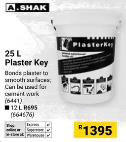 Builders Warehouse A.Shak Plaster Key offer