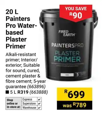Builders Warehouse Fired Earth Painters Pro Water-based Plaster Primer offer