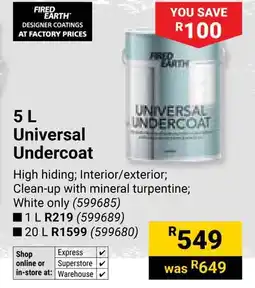 Builders Warehouse Fired Earth Universal Undercoat offer
